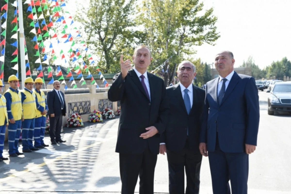 Президент Ильхам Алиев принял участие в открытии автодороги Гейчай-Уджар