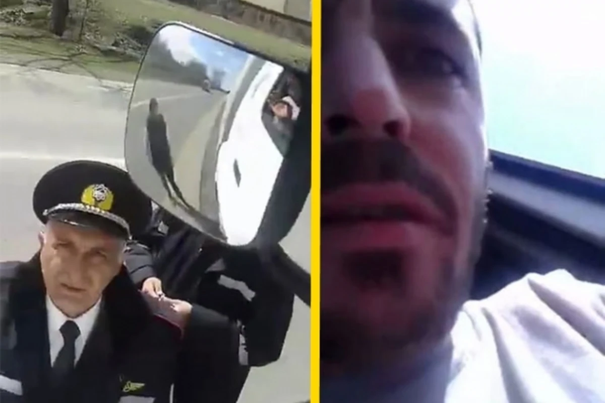 Дальнобойщик снял на камеру вымогательство транспортных инспекторов в Азербайджане (видео)