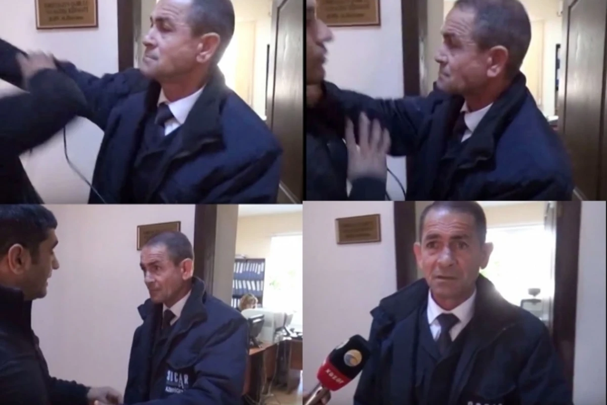 В Азербайджане глава управления напал на тележурналиста (видео)