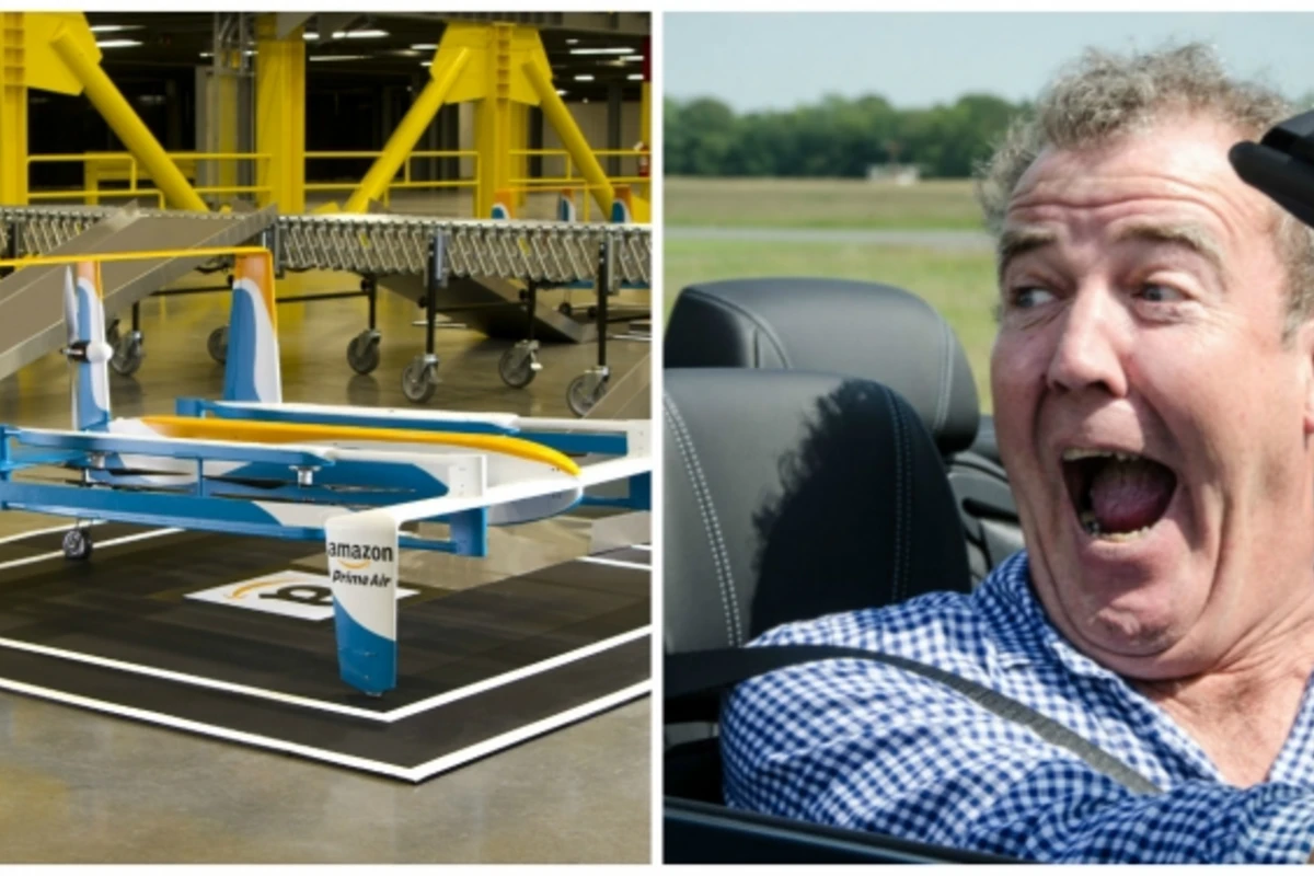 Легенда Top gear представил курьерский дрон от Amazon (видео)