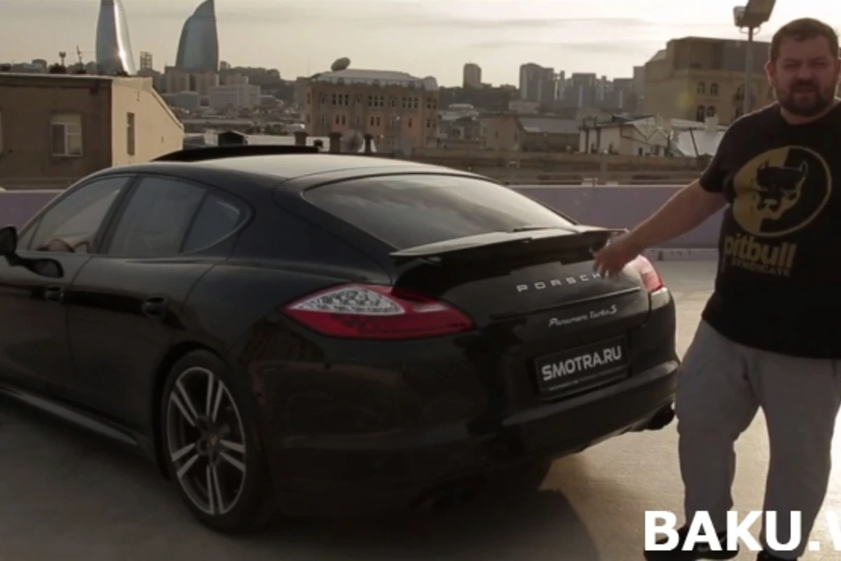 Эрик Давидович порадовал бакинских фанатов Porsche Panamera (видео)