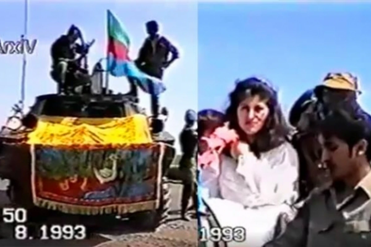 Историческая свадьба - В Карабахе невесту забрали на бронетехнике (видео 1993 года)