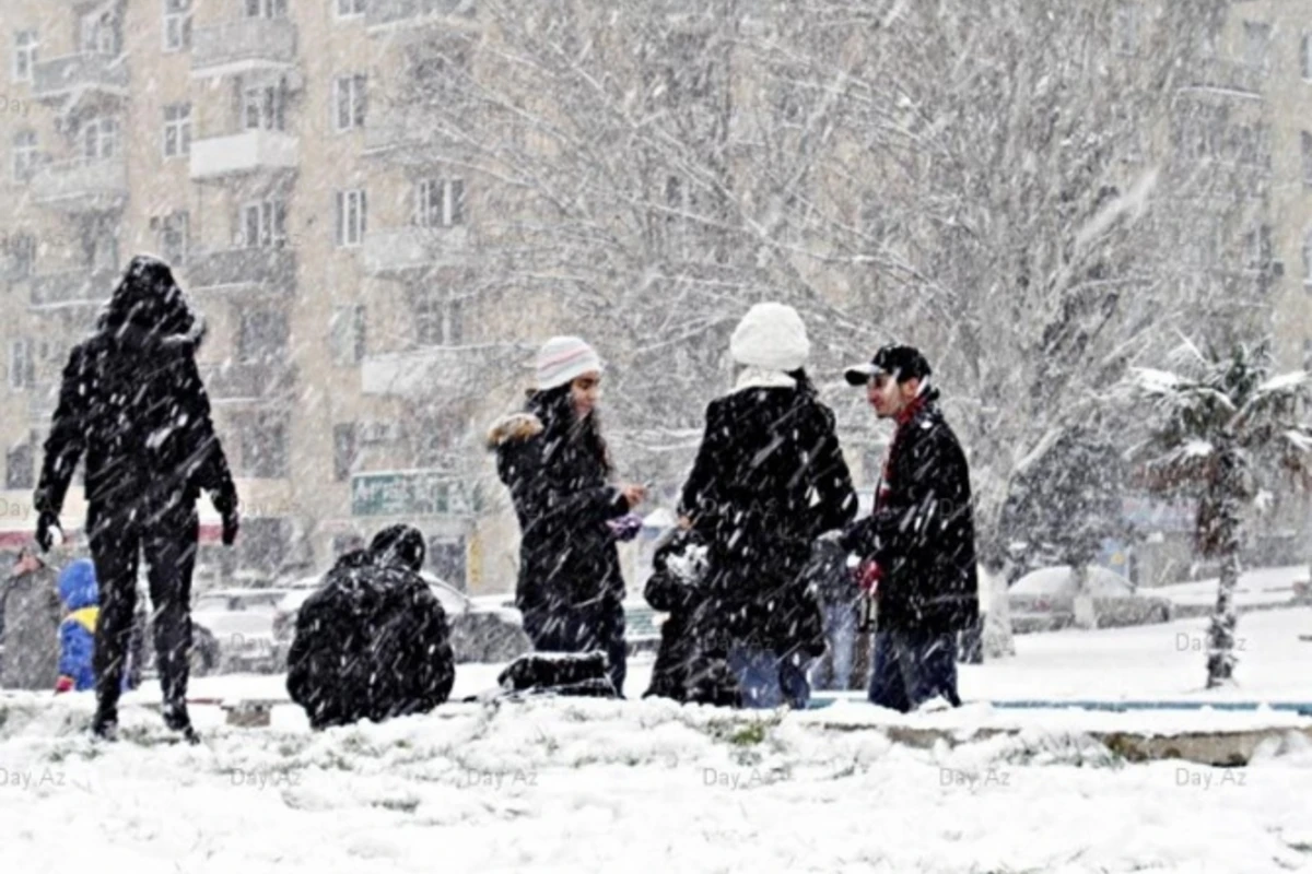 В Баку пойдет снег