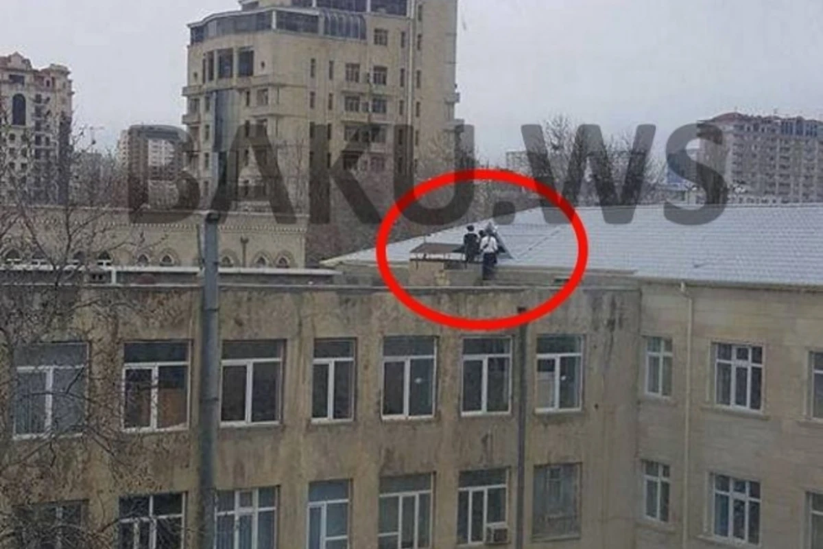 Смертельные прогулки учащихся по крыше школы в Баку