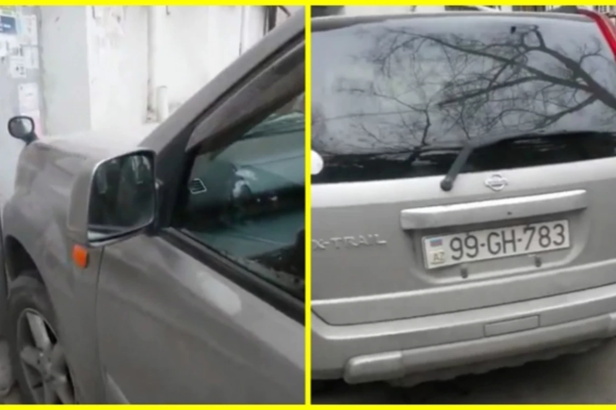 В Баку таксист своим поведением оскорбил жильцов многоэтажки (видео)