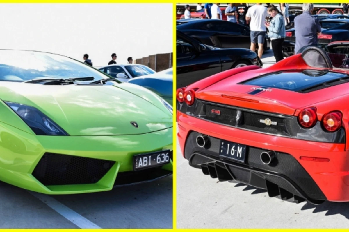 Грандиозный автопробег с участием роскошных суперкаров Ferrari, Lambo, Porsche и AMG (фото)