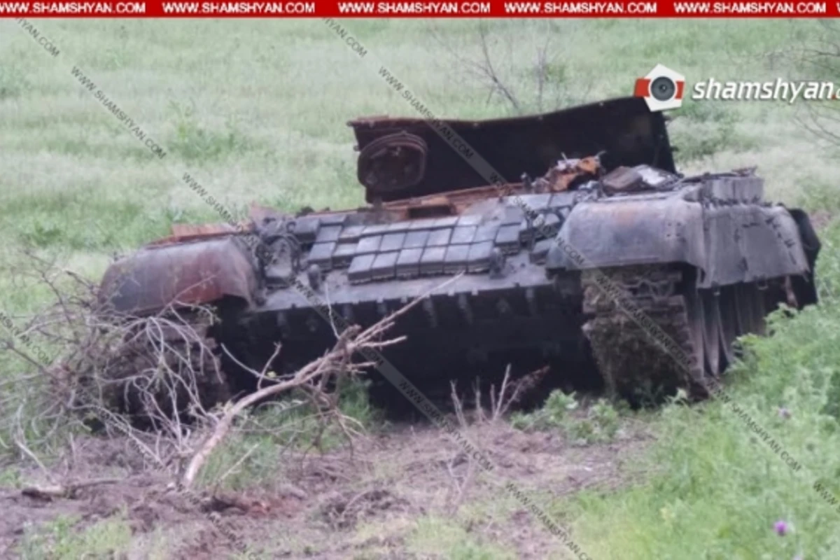 Müdafiə Nazirliyi vurulmuş tank haqda açıqlama verdi (FOTO)