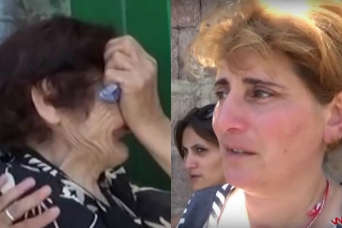 Oğulları Qarabağa gedəcək erməni əsgərlərin anaları ağlaşma qurdu (VİDEO)