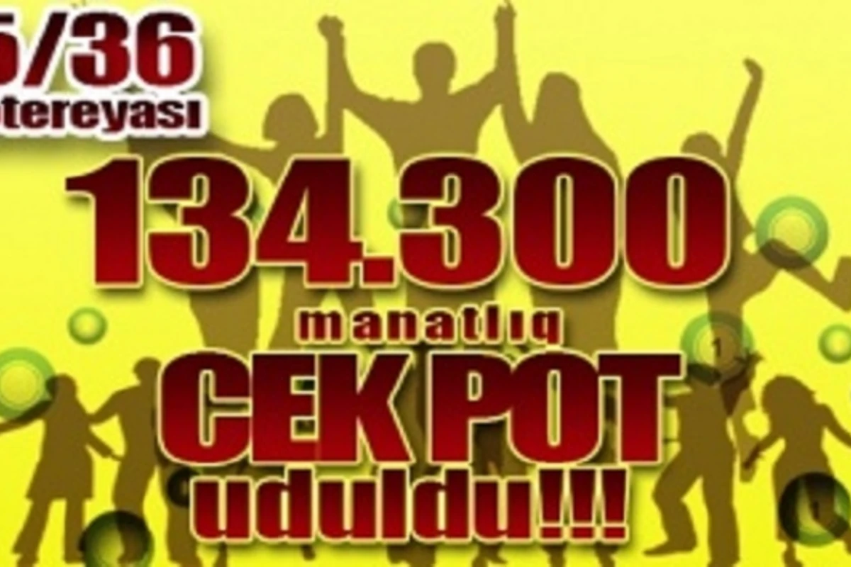 Azərbaycanda lotereyada 134 minlik Cek Pot uduldu