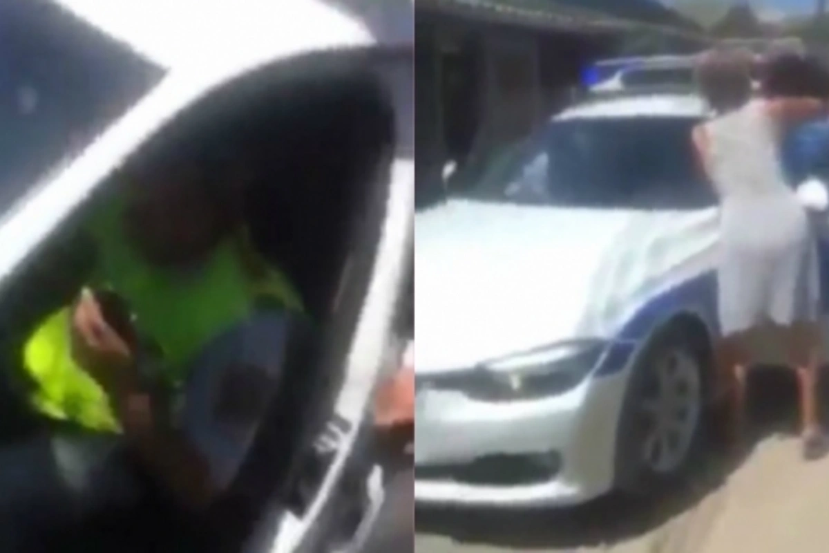 Yol polisi qəza etdi, paytaxt sakini yaralandı (VİDEO)