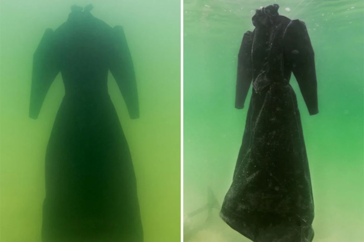 Художница создала скульптуру, оставив в море платье на 2 года (фото)