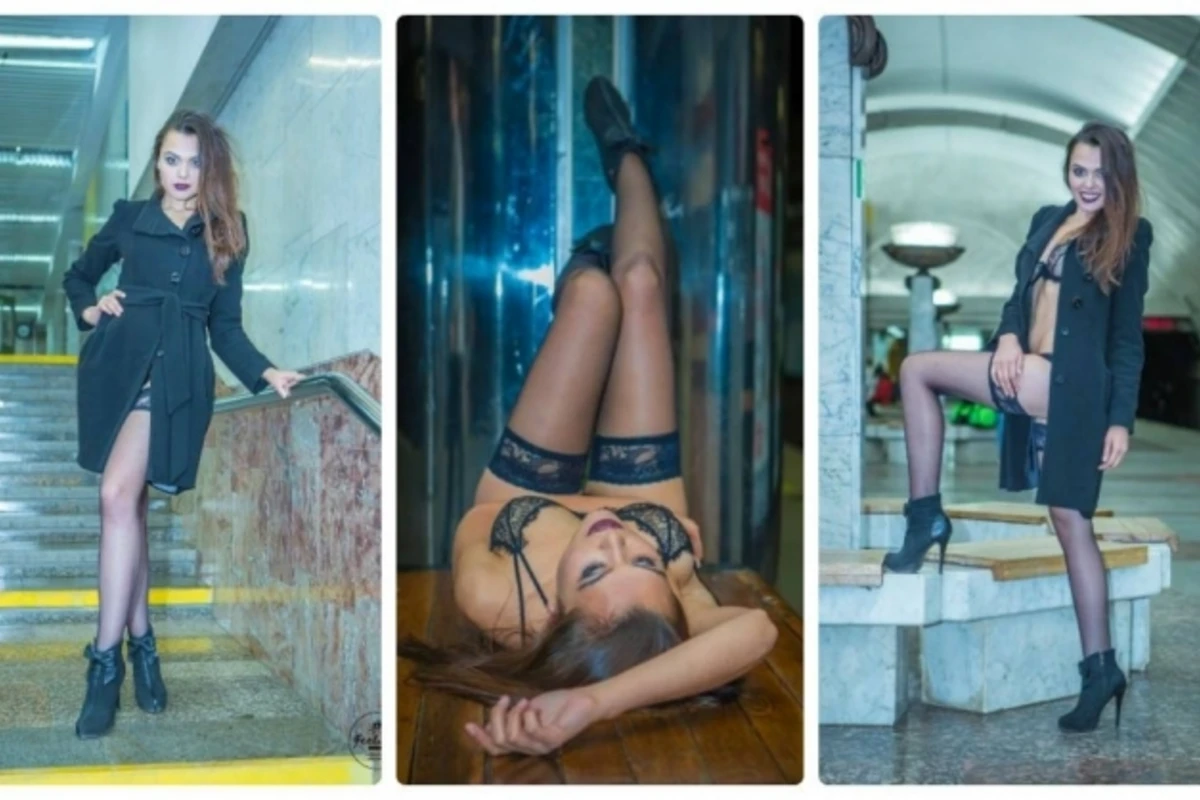 Metroda iş saatında +18-lik fotosessiya Metroda iş saatında +18-lik fotosessiya