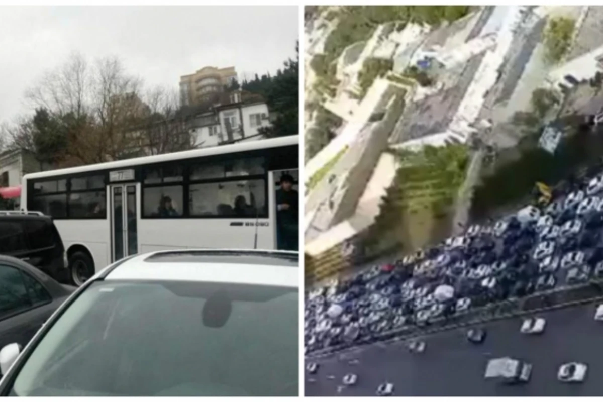 На основных проспектах Баку парализовано движение (видео)