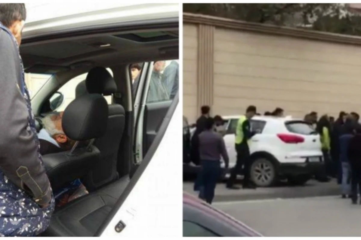 Bakıda sürücü insult keçirdi, piyadanı vurub divara çırpıldı (VİDEO, FOTO)