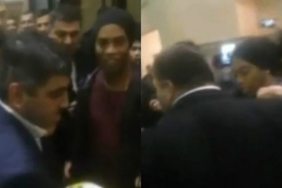 Наплыв фанатов Роналдиньо на популярный отель в Баку (видео)