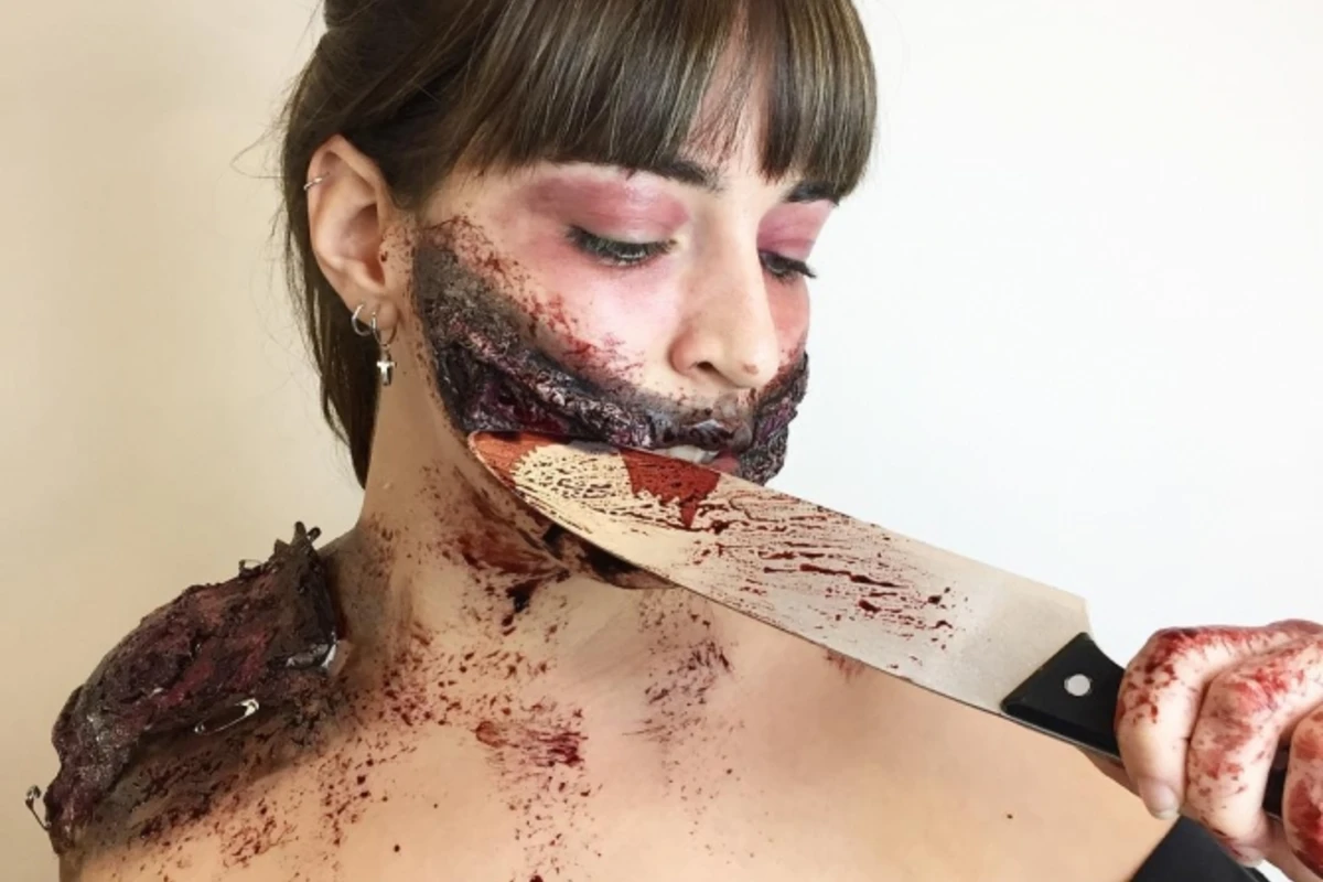 Женщины заполнили Instagram селфи с хэллоуиновским макияжем (видео)