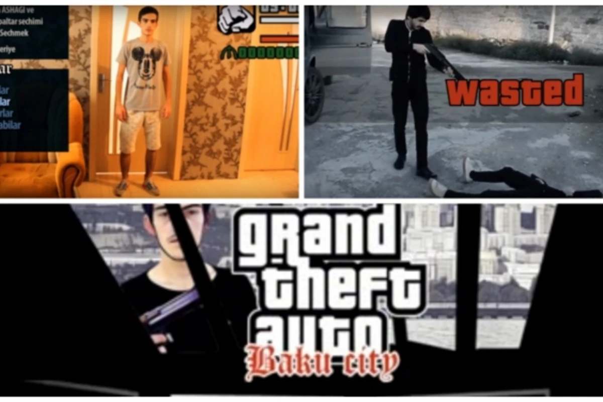 Реальные кадры всемирно известной игры GTA в Баку (видео)