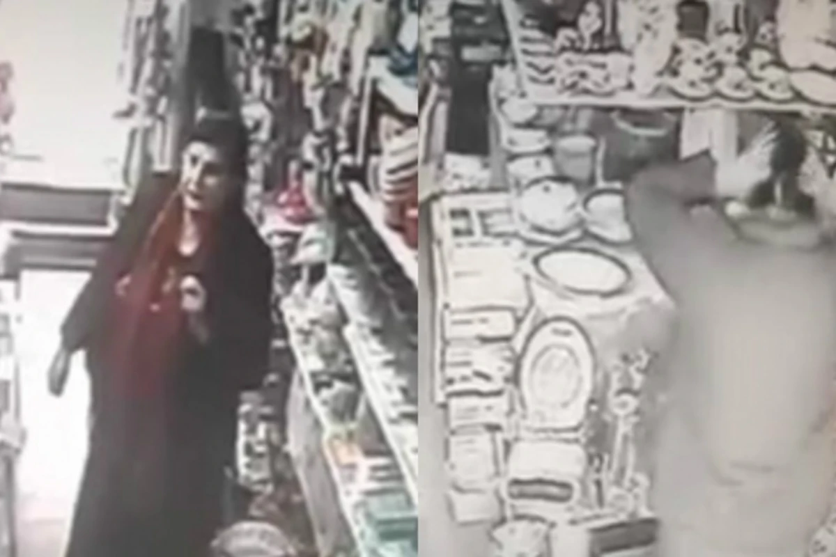 Bakıda qadın oğurluq edən zaman yaxalandı – VİDEO Bakıda qadın oğurluq edən zaman yaxalandı – VİDEO
