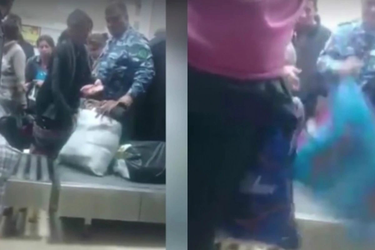 Бесчеловечное обращение сотрудника азербайджанской таможни с гражданами попало на камеру (видео)
