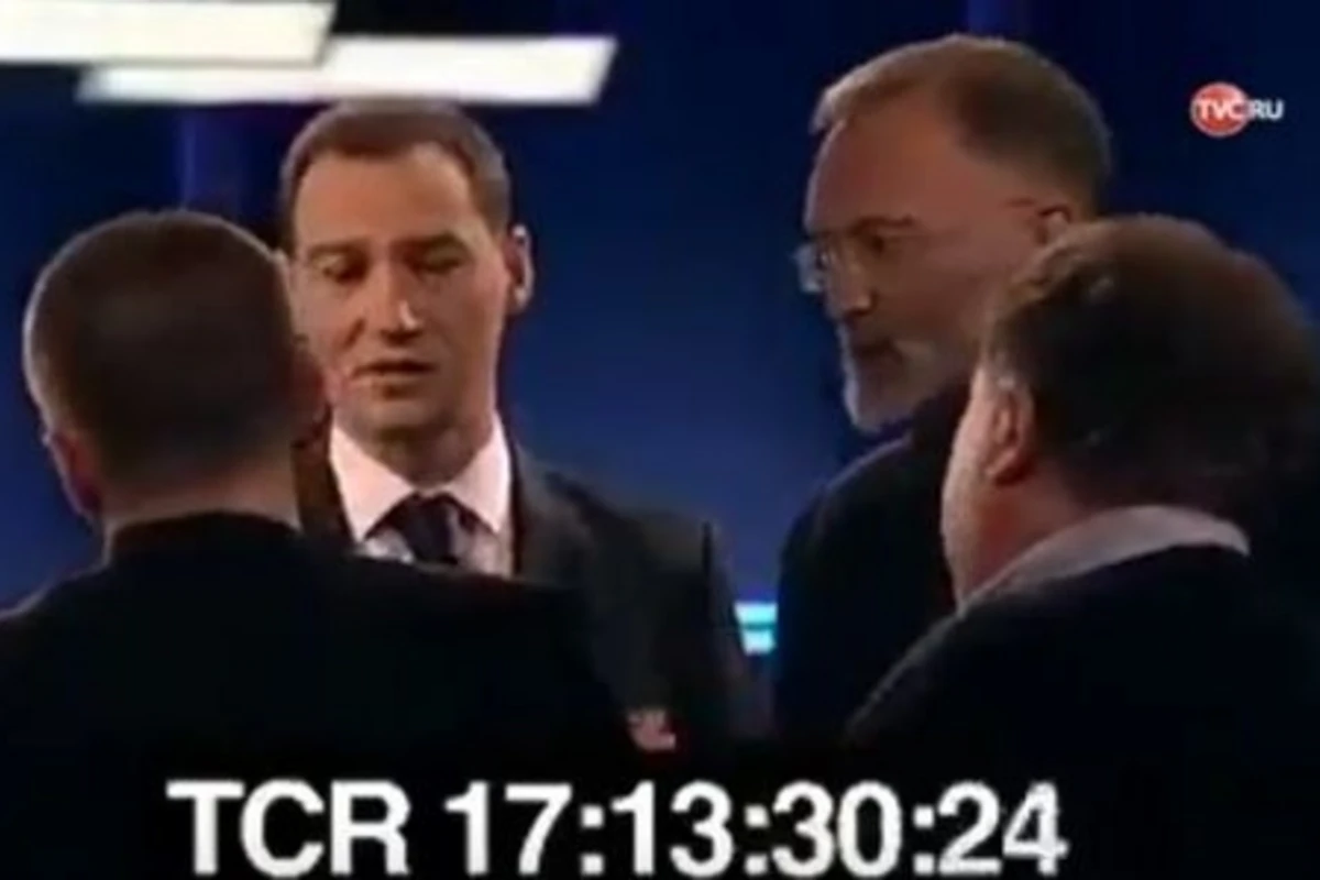 Драка на российском ТВ (видео)