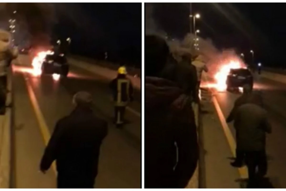 В Баку Lexus сгорел дотла (видео) В Баку Lexus сгорел дотла (видео)