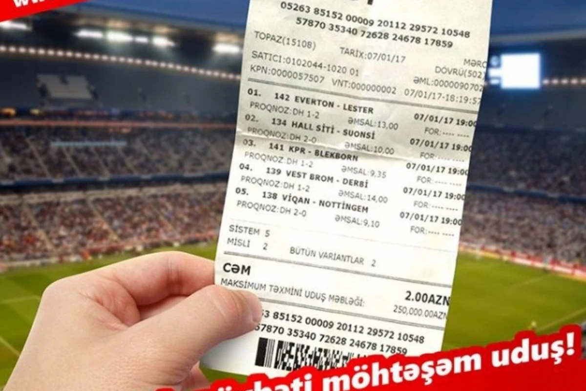 Mərc oyunundan 2 manata 250 min manat qazandı (FOTO)