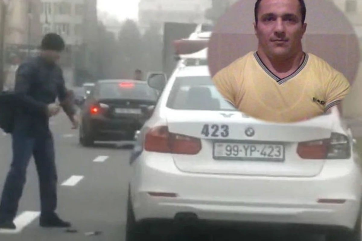 Yol polisinin maşınını çəkiclə əzənin şikayəti təmin edildi Yol polisinin maşınını çəkiclə əzənin şikayəti təmin edildi