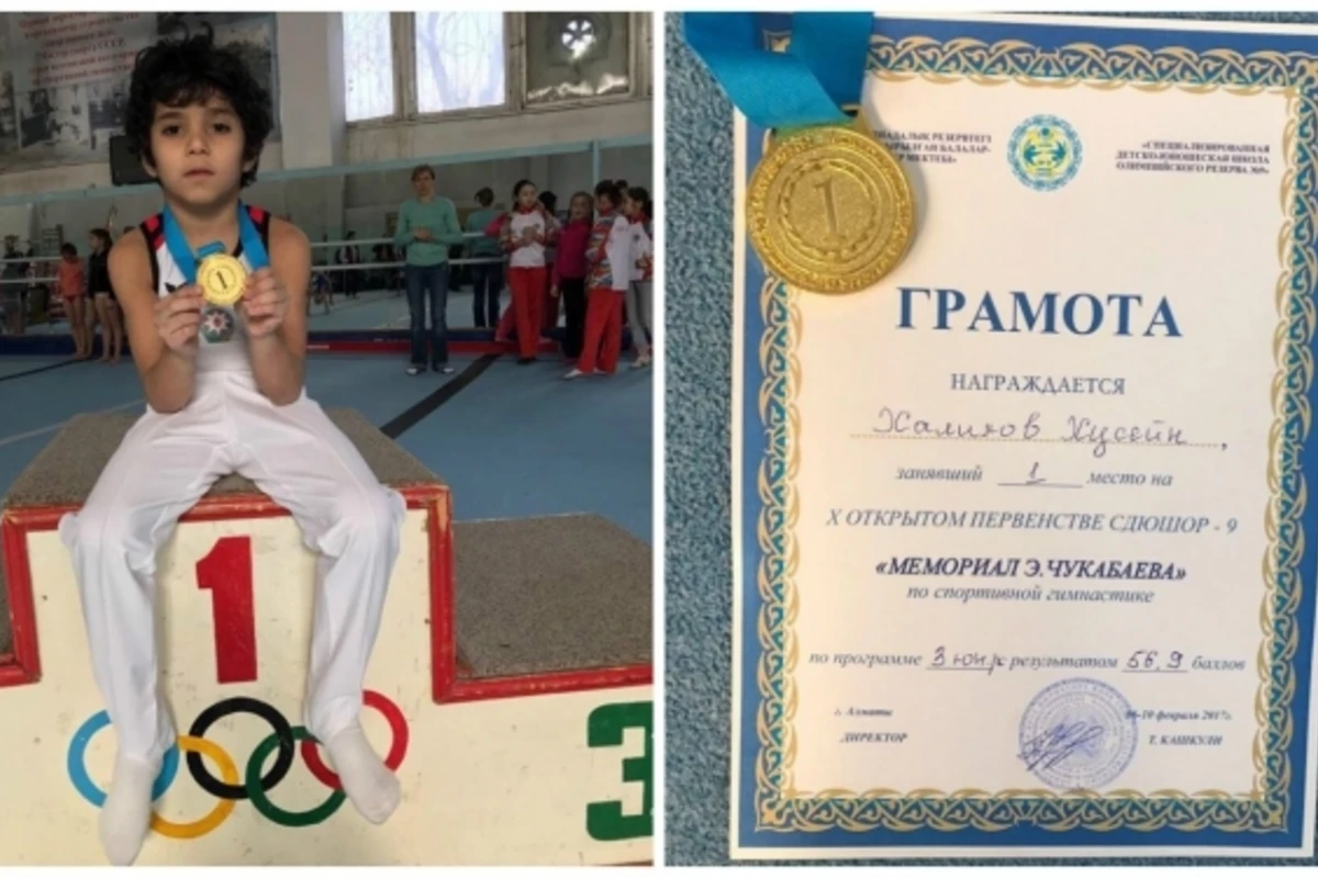 6-летний спортсмен поднял флаг Азербайджана (фото)