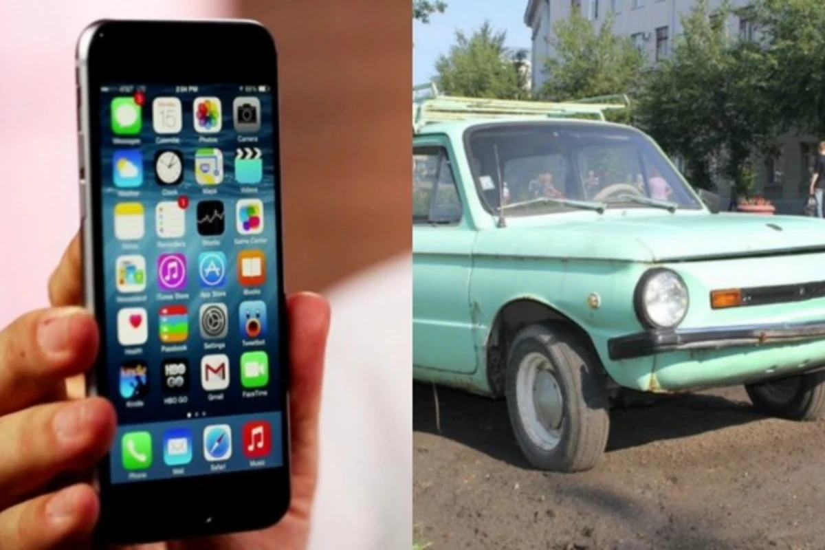 Bakıda unikal barter: “Zaporojets”i “”Iphone”a dəyişir (FOTO)
