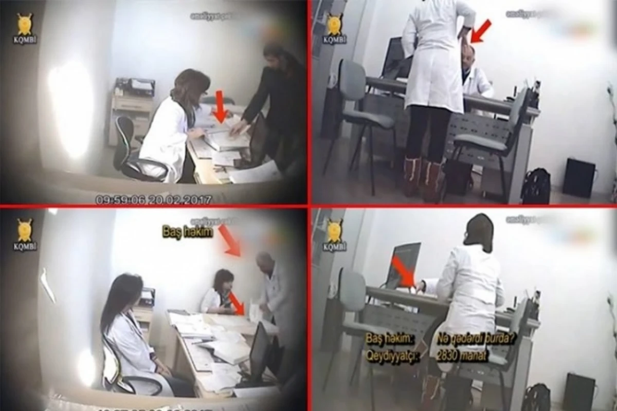 В Баку главврача арестовали при получении взятки (видео) В Баку главврача арестовали при получении взятки (видео)