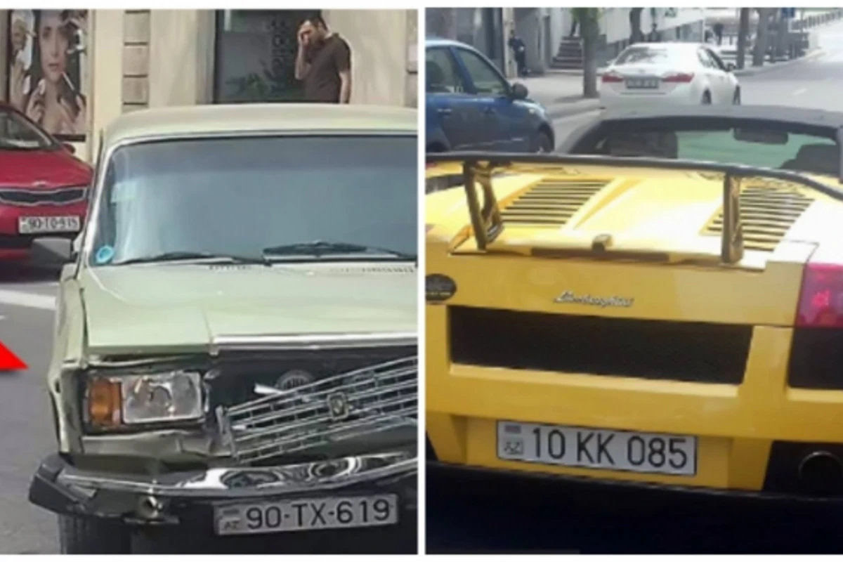 Bakıda “Lamborghini” ilə 07 toqquşdu (FOTO)
