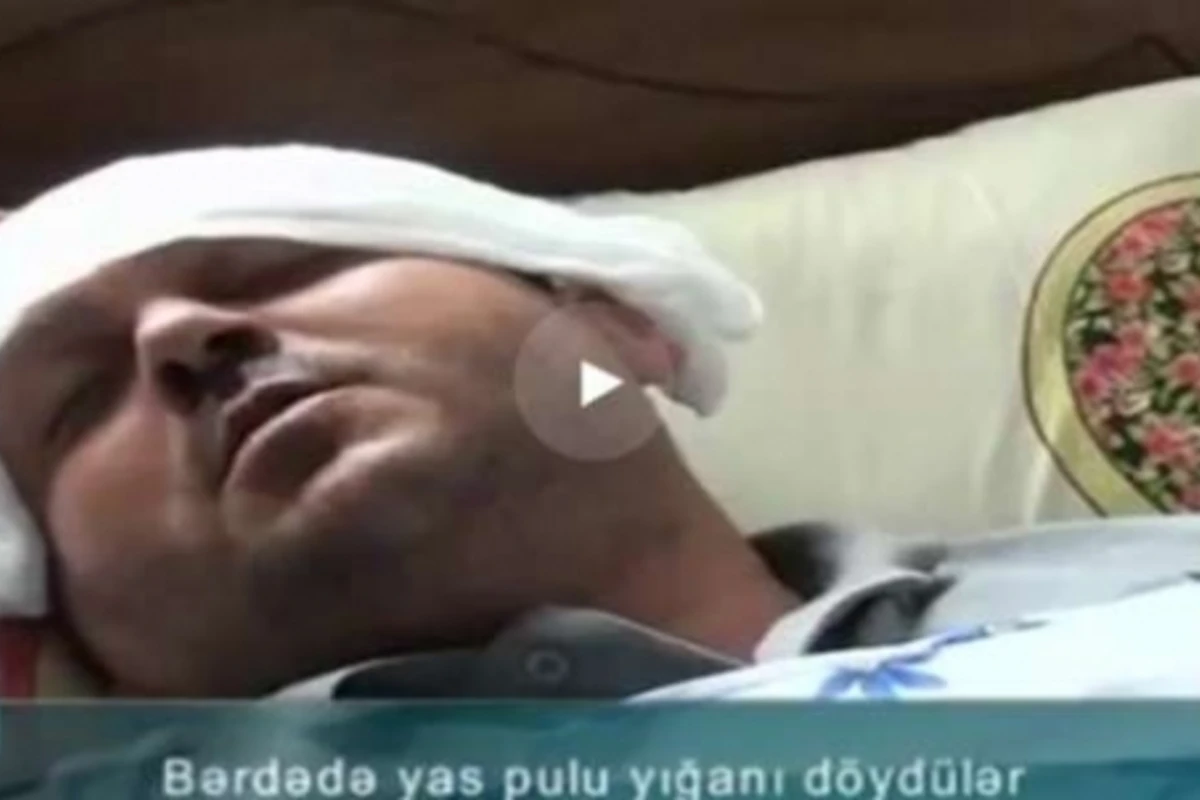 Yas pulu üstündə amansızcasına döyülən şəxsin görüntüləri yayıldı - VİDEO