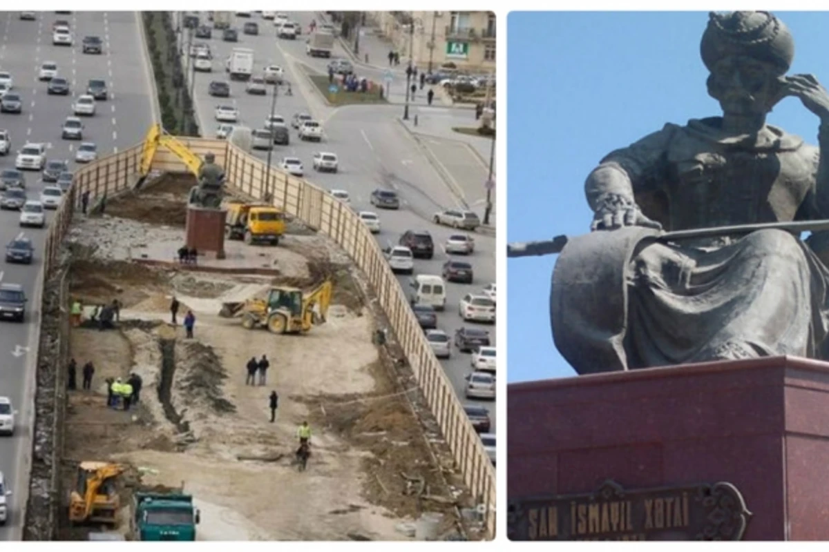 Şah İsmayıl Xətainin heykəli götürüləcək Şah İsmayıl Xətainin heykəli götürüləcək
