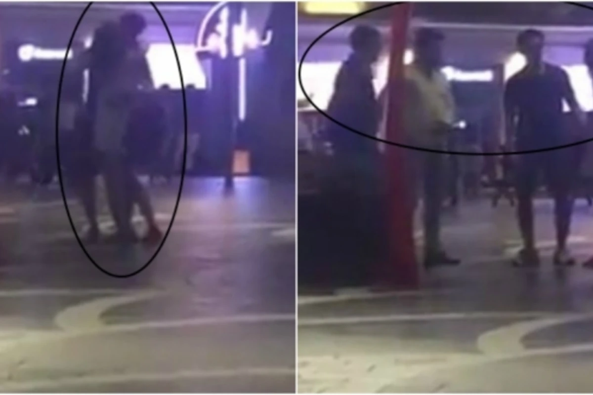В центре Баку парочка на глазах у всех пол часа целовались (видео)