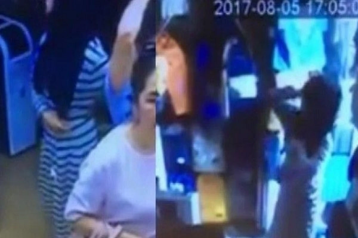 Воровство арабки в Баку попало на камеру (видео)