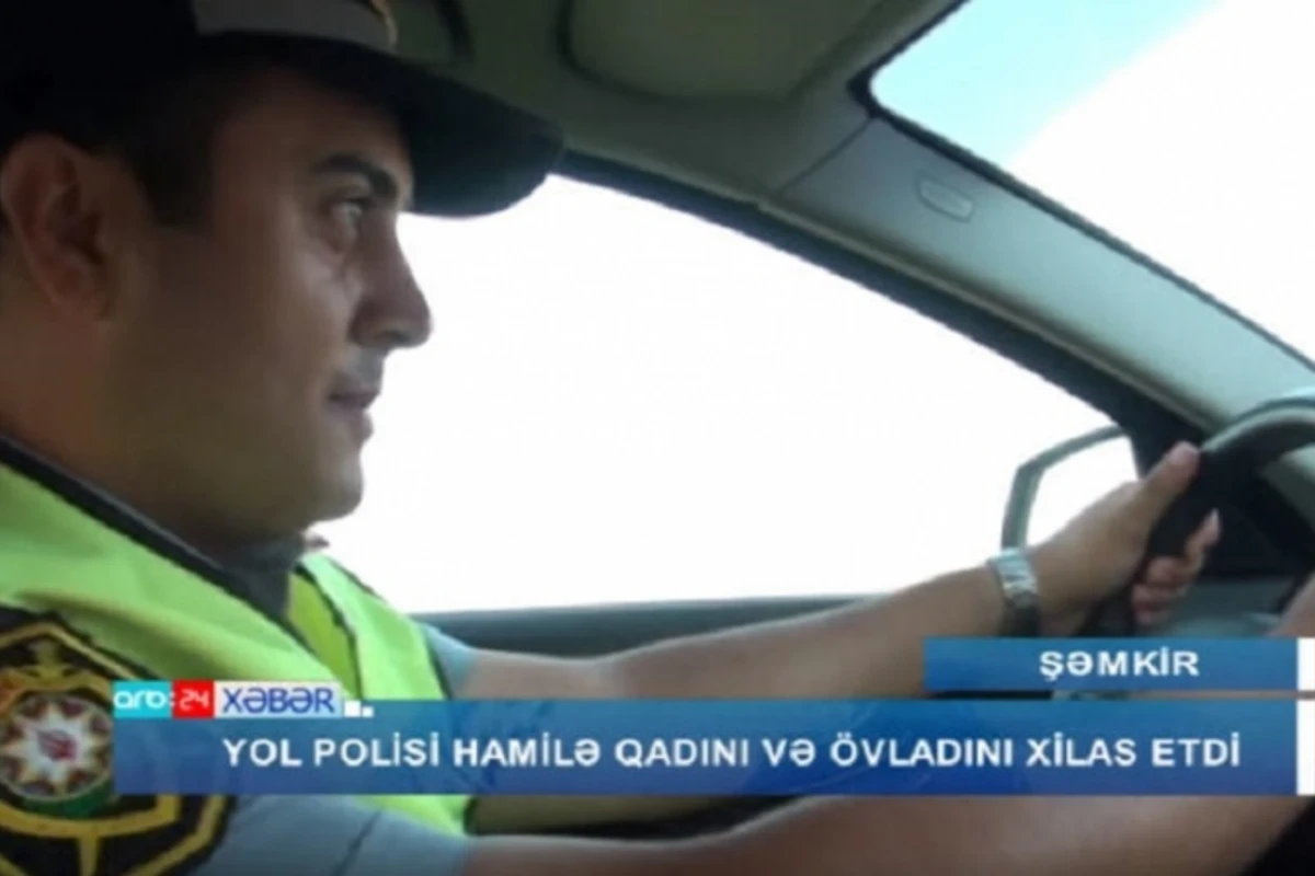 Azərbaycanda yol polisi hamilə qadın və övladını xilas etdi - VİDEO Azərbaycanda yol polisi hamilə qadın və övladını xilas etdi - VİDEO