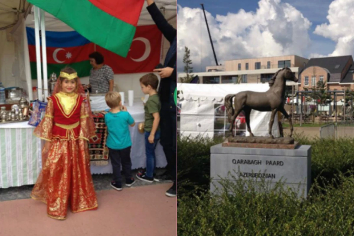 Qarabağ atı“ abidəsi önündə Azərbaycanın təbliğatı