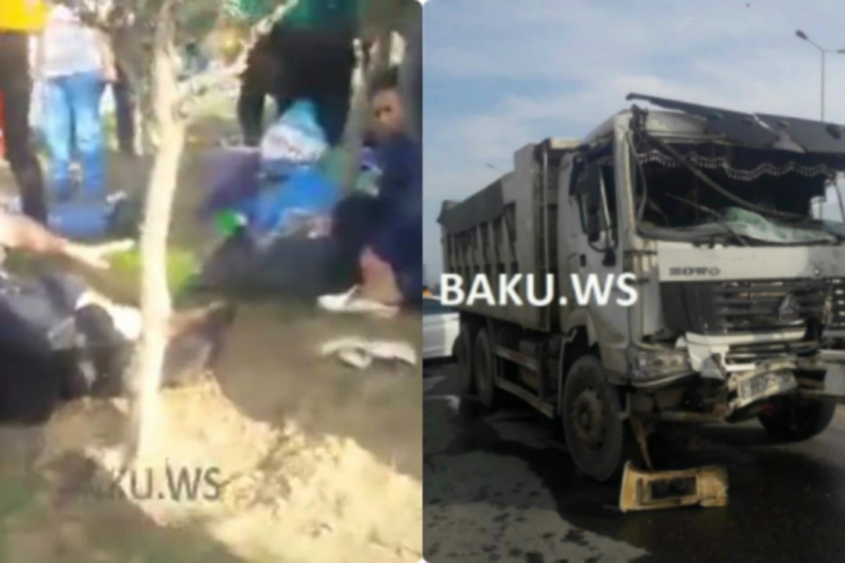 Кадры страшной аварии в Баку, в которой пострадали 10 человек (видео)