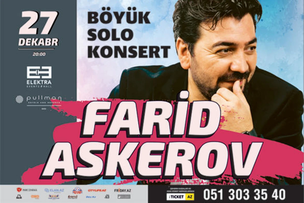 Фарид Аскеров приглашает всех на сегодняшний концерт в Elektra Events Hall (видео) Фарид Аскеров приглашает всех на сегодняшний концерт в Elektra Events Hall (видео)