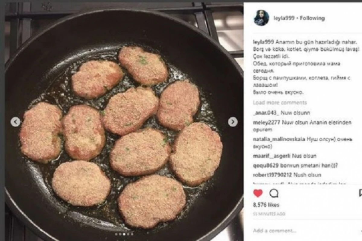 Leyla Əliyeva anasının bişirdiyi yeməklərin FOTOLARINI PAYLAŞDI Leyla Əliyeva anasının bişirdiyi yeməklərin FOTOLARINI PAYLAŞDI