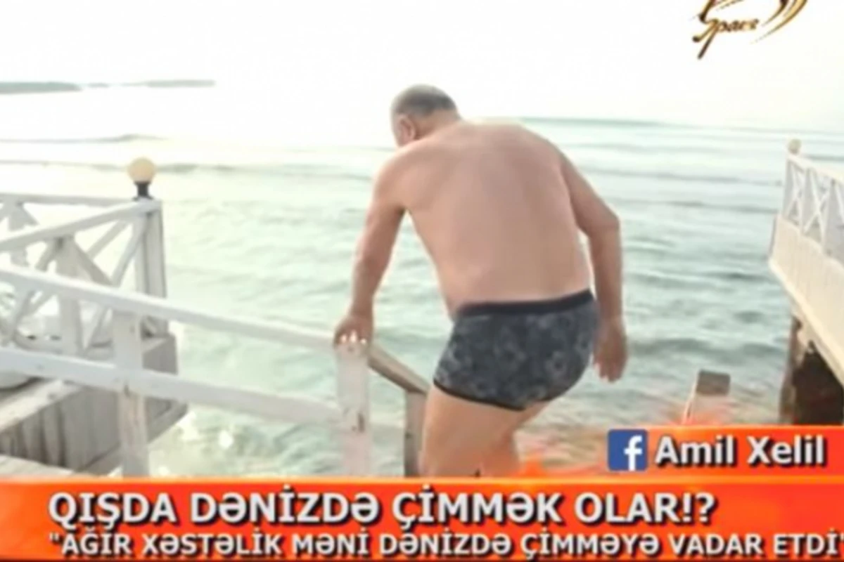 Bakıda 70 yaşlı kişi soyuq havada dənizdə çimdi (VİDEO) Bakıda 70 yaşlı kişi soyuq havada dənizdə çimdi (VİDEO)