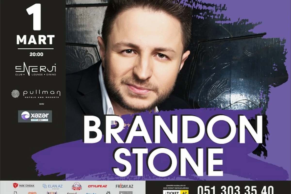 Брендон Стоун выступит с концертом на сцене Enerji Club Baku
