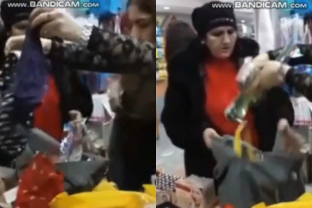 В Баку мать с дочерьми совершили кражу (видео)