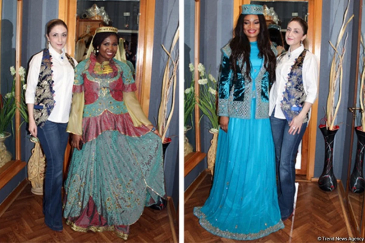 Nigeriyanın televiziya ulduzları Azərbaycanın milli geyimlərində (FOTO)