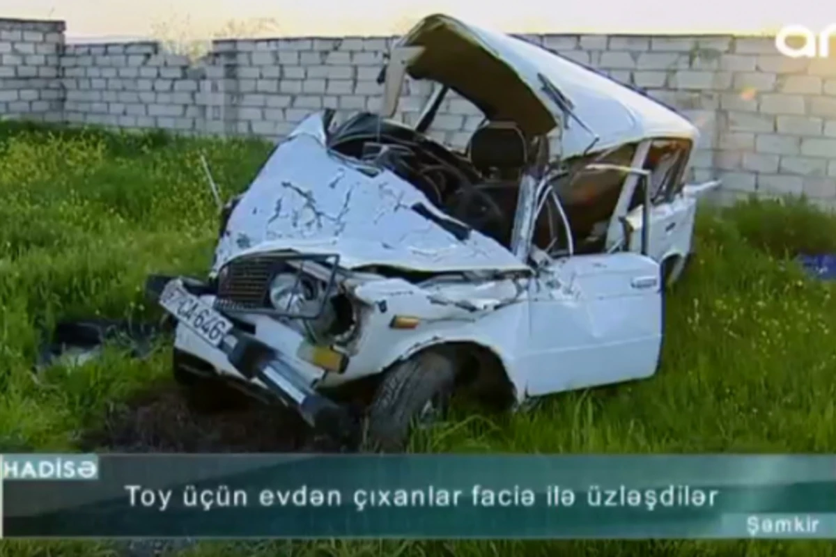 Səmkirdə DƏHŞƏT: toya gedən 2 gənc qəzada öldü – VİDEO