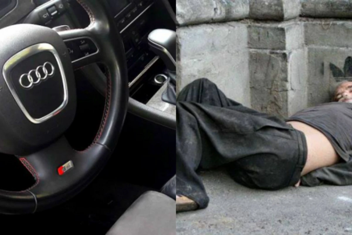 Bakıda ŞOK OLAY: Biznesmen, bomj atasının dalınca morqa son model “Audi”də gəldi