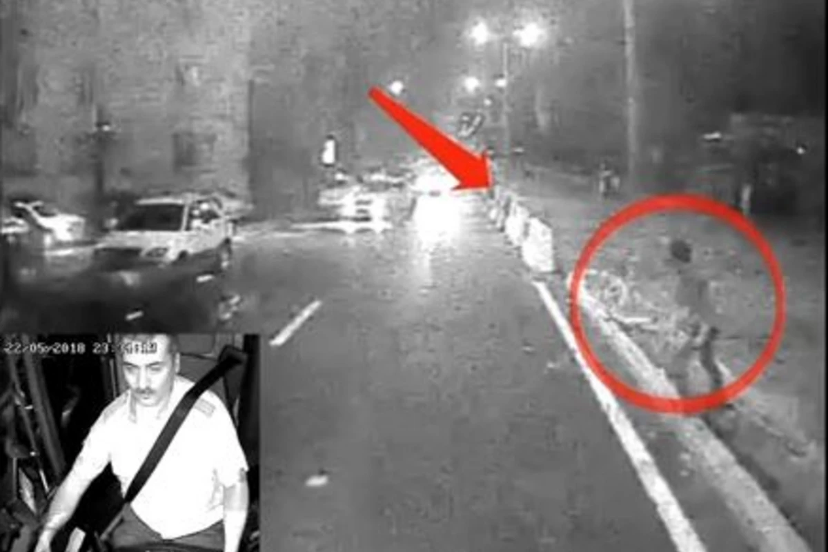 В Баку автобус BakuBus сбил пешехода (видео)