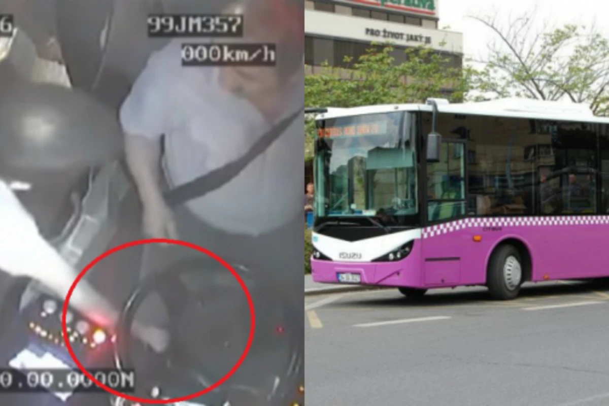 Bakıda özünü polis kimi təqdim edən şəxs avtobusun açarını qırıb qaçdı - VİDEO Bakıda özünü polis kimi təqdim edən şəxs avtobusun açarını qırıb qaçdı - VİDEO