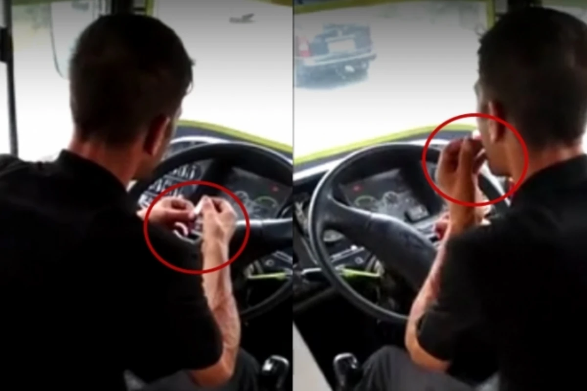 В Баку водитель автобуса принимал наркотики за рулем - ШОКИРУЮЩИЕ КАДРЫ (видео)
