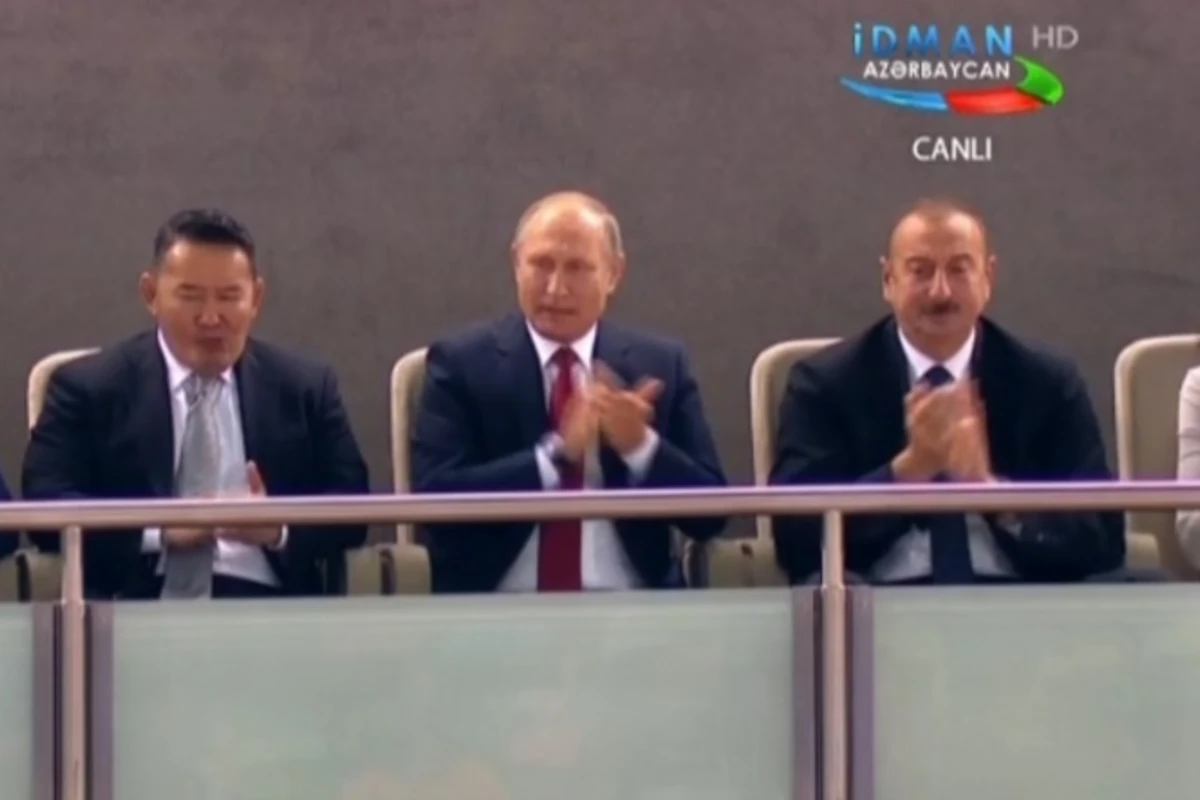 Ильхам Алиев и Путин смотрят чемпионат мира по дзюдо - ВИДЕО